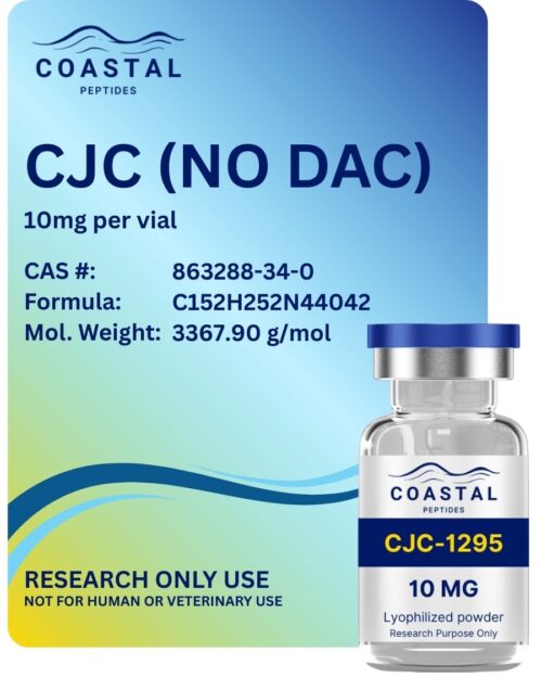 Coastal Peptides CJC 1295 no DAC 10mg growth hormone research peptide