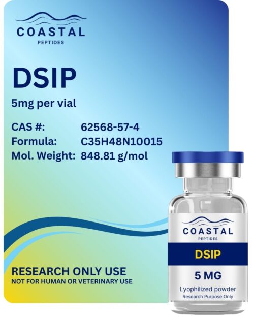 Coastal Peptides DSIP 5mg sleep peptide research vial