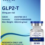 Coastal Peptides Tirzepatide GLP-2 30mg research peptide vial