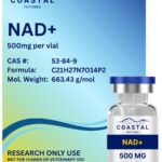 Coastal Peptides NAD+ 500mg cellular energy research compound