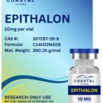 Epithalon 10mg vial, Coastal Peptides lyophilized powder for research use only